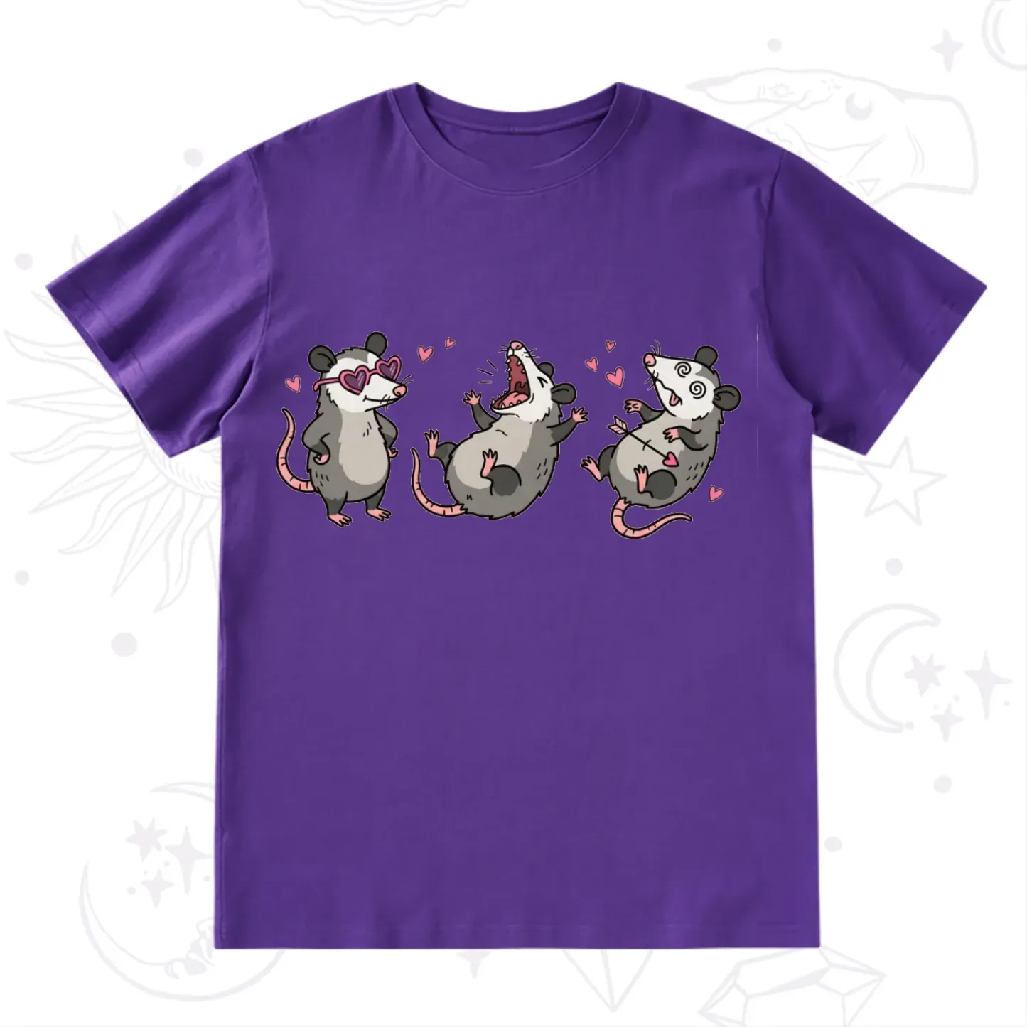 Purplehecate Funny Opossum Valentine T-Shirt