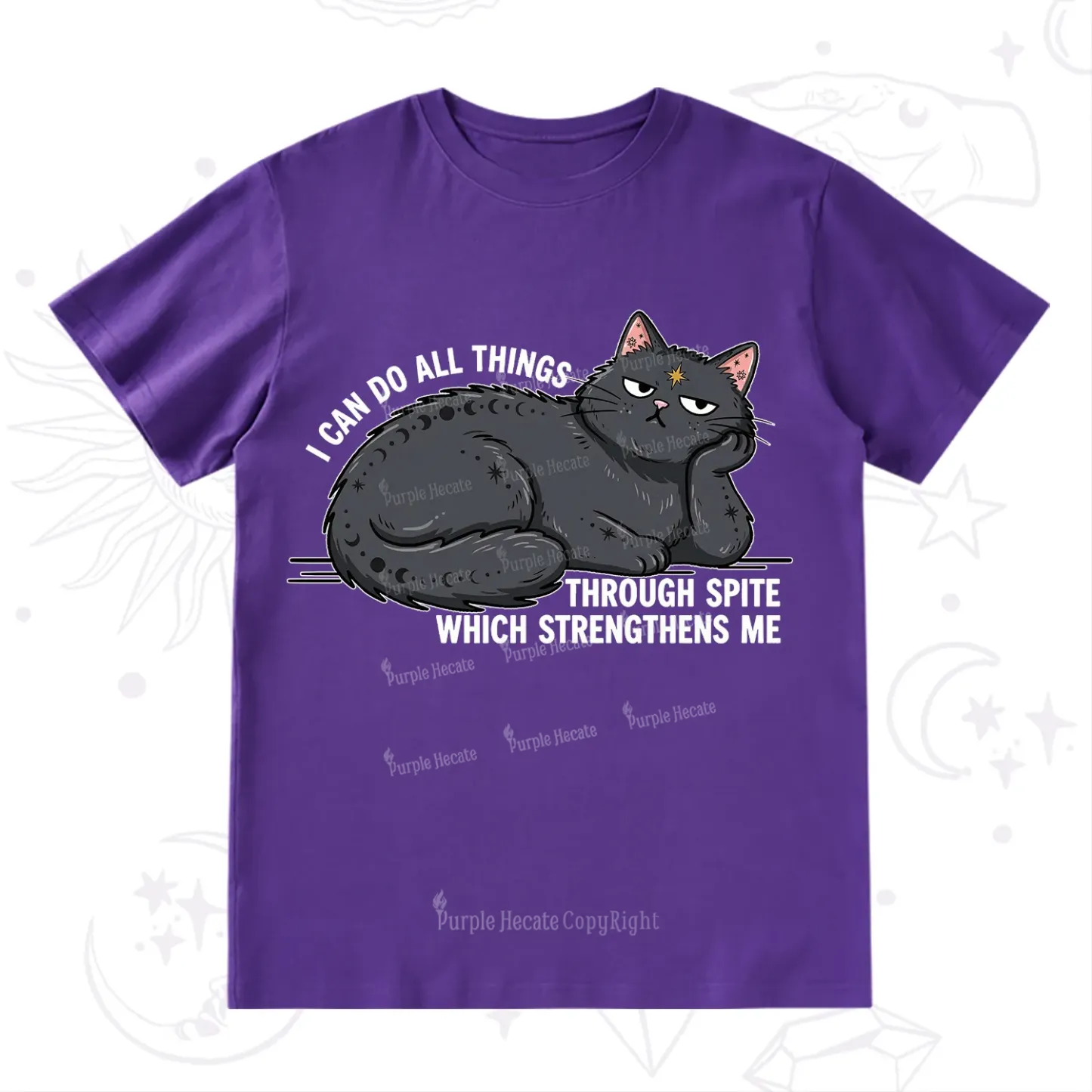 Purplehecate I Can Do All Things Spiteful Cat T-Shirt