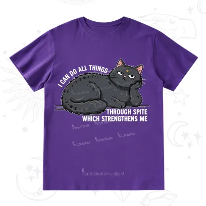 Purplehecate I Can Do All Things Spiteful Cat T-Shirt