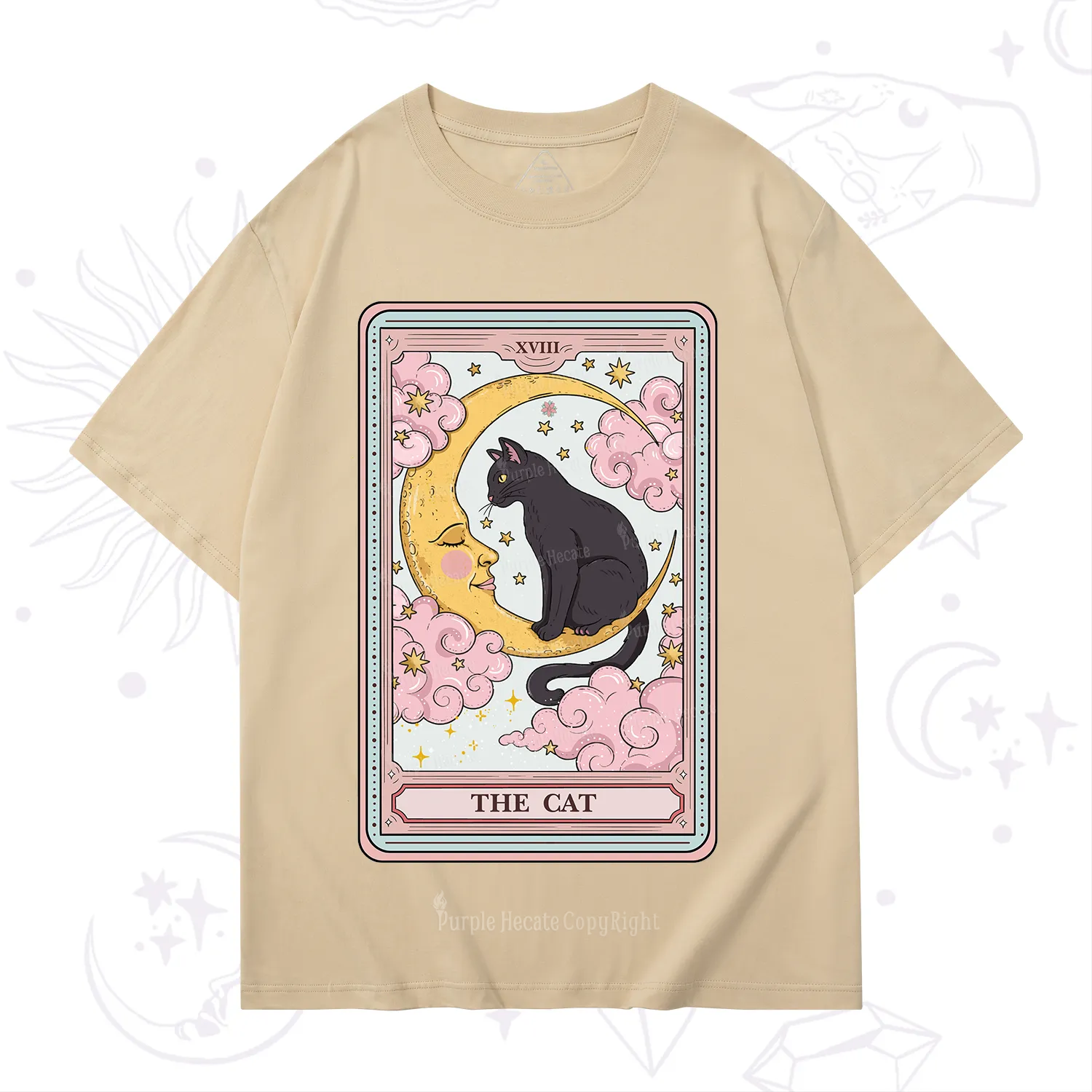 Purplehecate The Cat Tarot Card T-Shirt