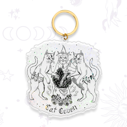 Purplehecate Cat Coven Keychain