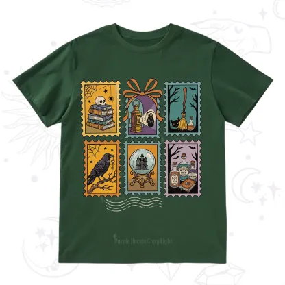 Purplehecate Halloween Witch Raven Castle Potions T-Shirt