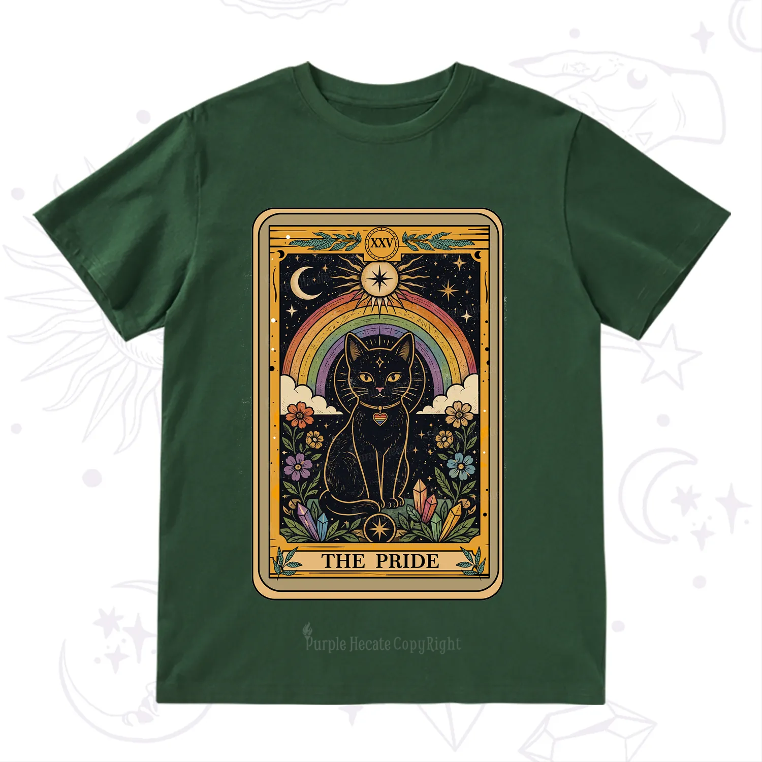 Purplehecate The Pride Black Cat Tarot T-Shirt