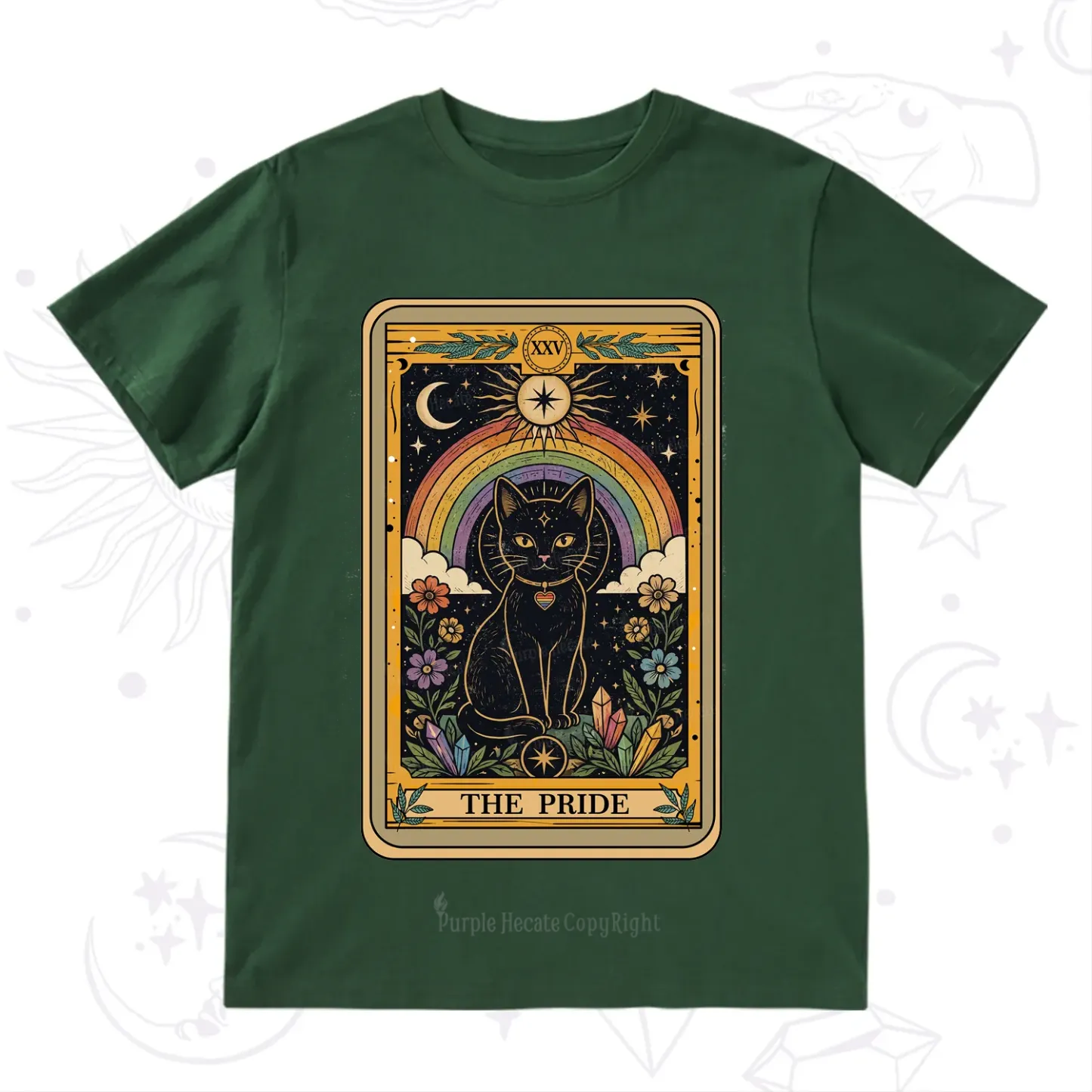 Purplehecate The Pride Black Cat Tarot T-Shirt