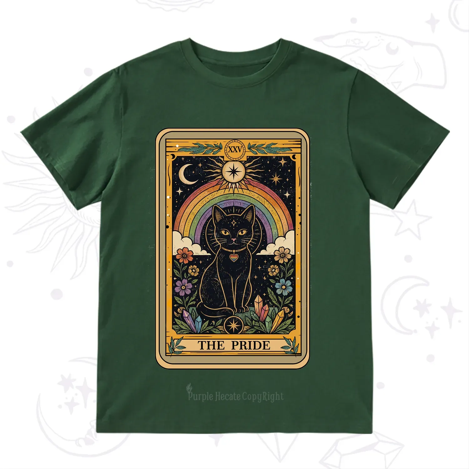 Purplehecate The Pride Black Cat Tarot T-Shirt