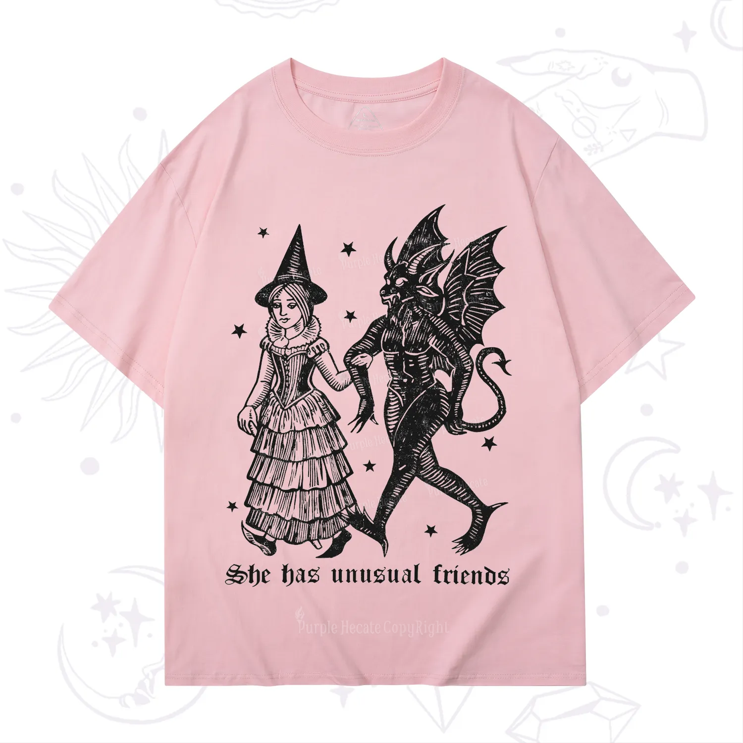 Purplehecate She Has Unusual Friends T-Shirt