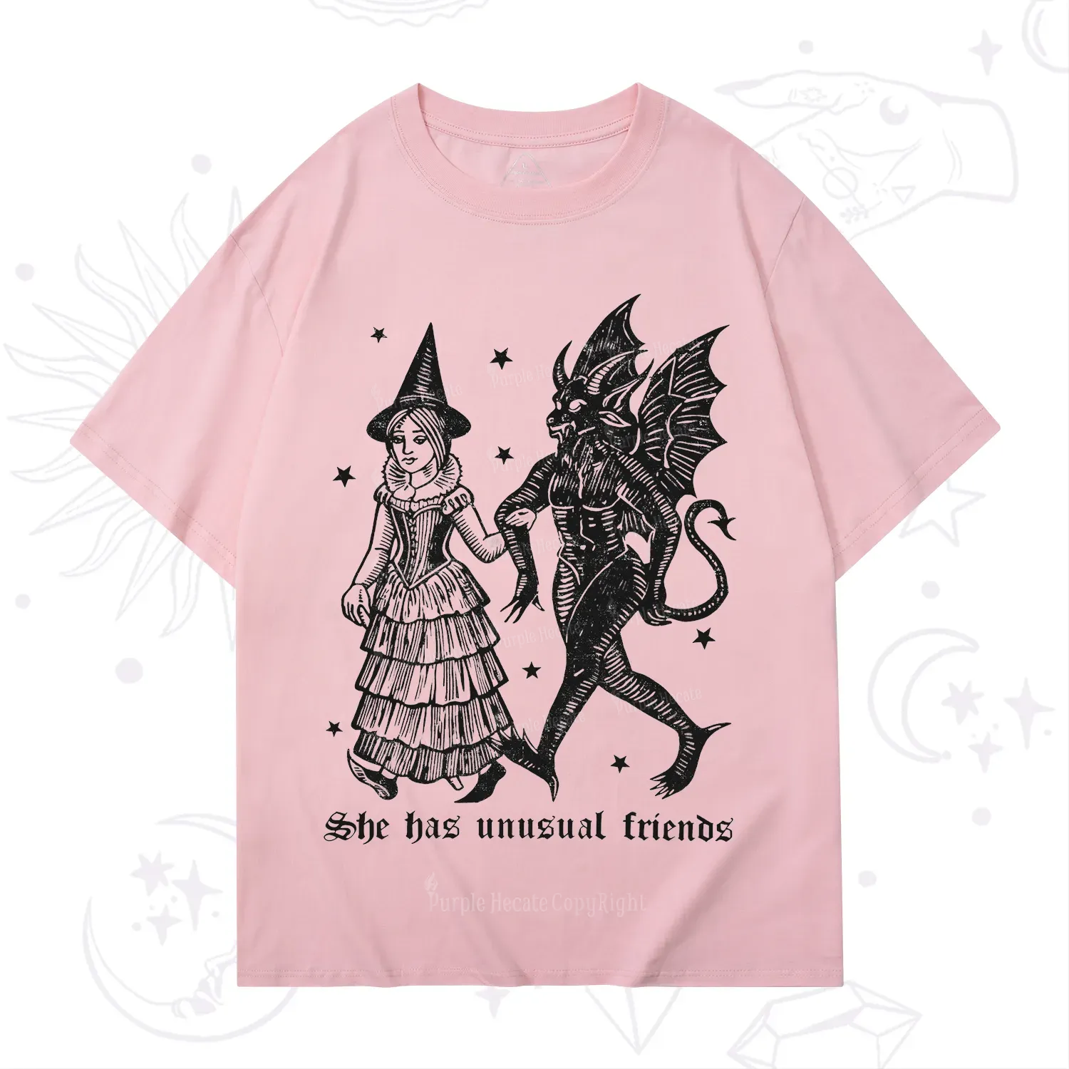 Purplehecate She Has Unusual Friends T-Shirt