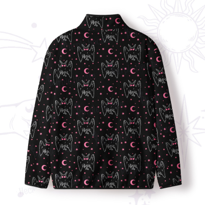 Purplehecate Witchy Mothman Night Full Zip Fleece Jacket
