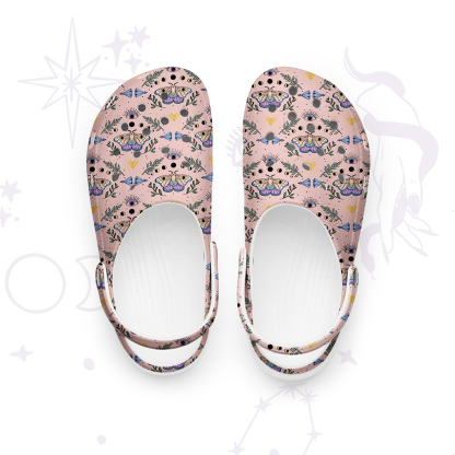 Purplehecate Luna Moth Witch Rubber Clogs