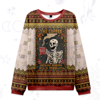 Purplehecate The Coffee Because Murder Is Wrong Oracle Card Ugly Christmas Sweatshirts