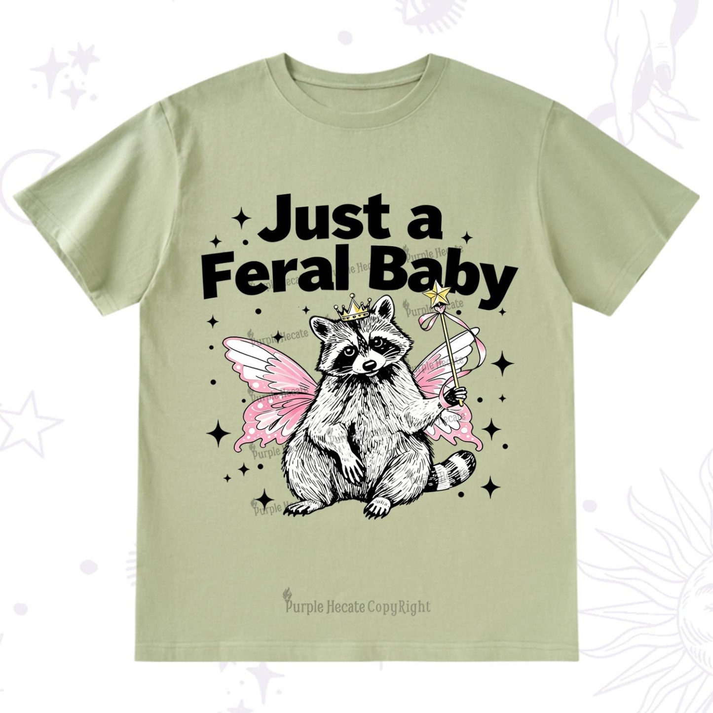 Purplehecate Just A Feral Baby Raccoon T-Shirt