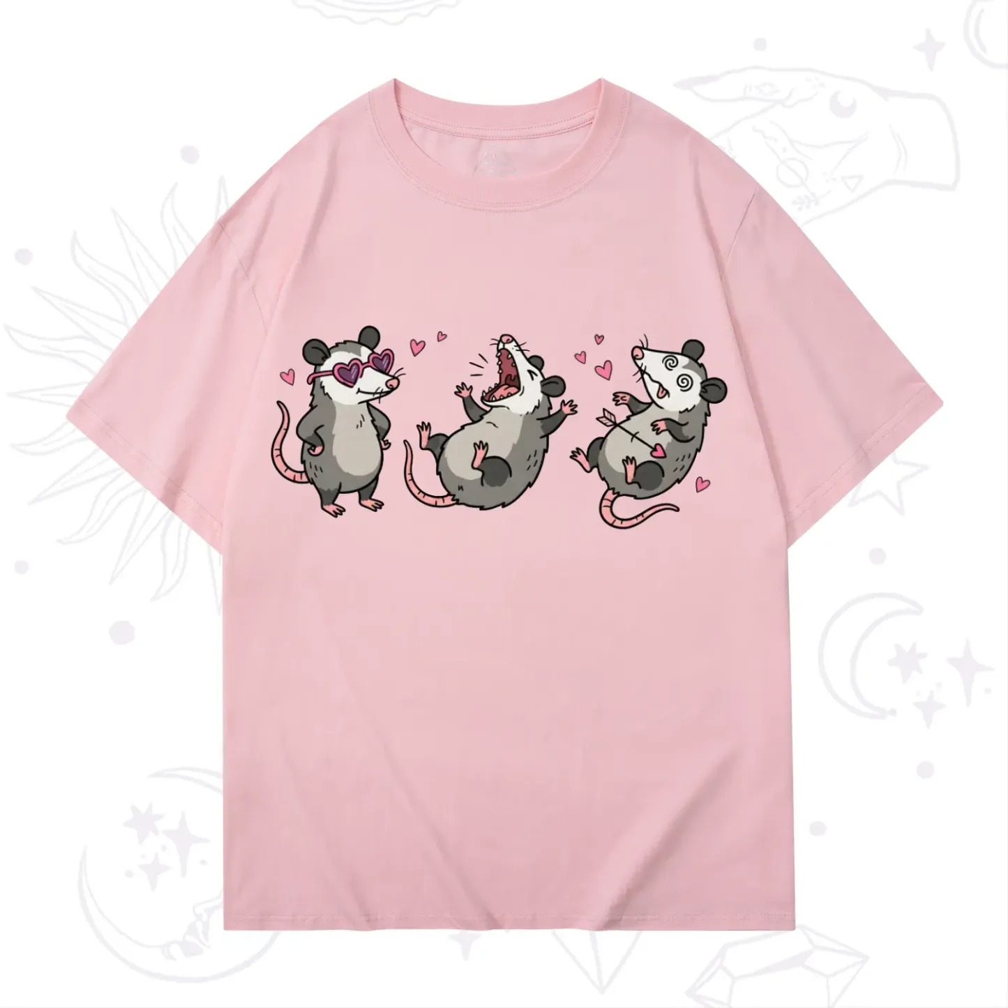 Purplehecate Funny Opossum Valentine T-Shirt