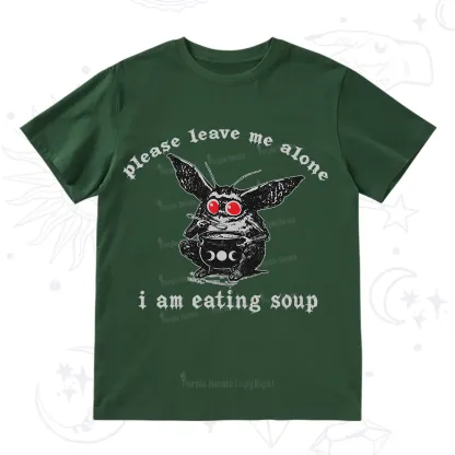 Purplehecate Mothman Eating Soup T-Shirt