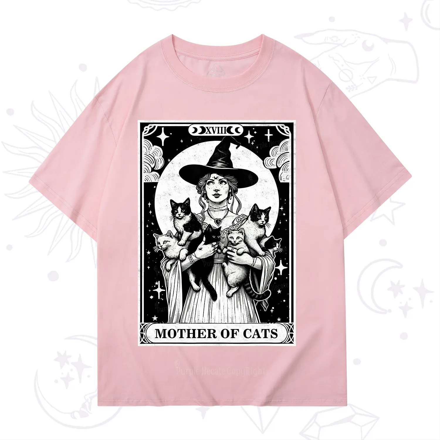 Purplehecate The Mother of Cats Tarot T-Shirt