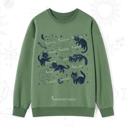 Purplehecate Cats in Space Sweatshirt
