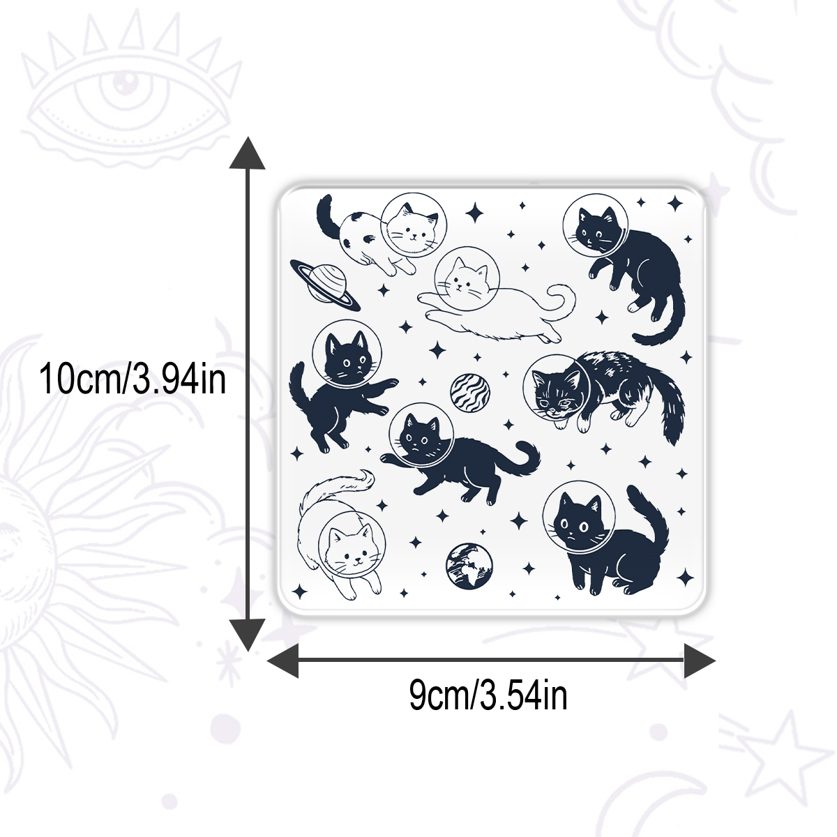 Purplehecate Cats in Space Magnet