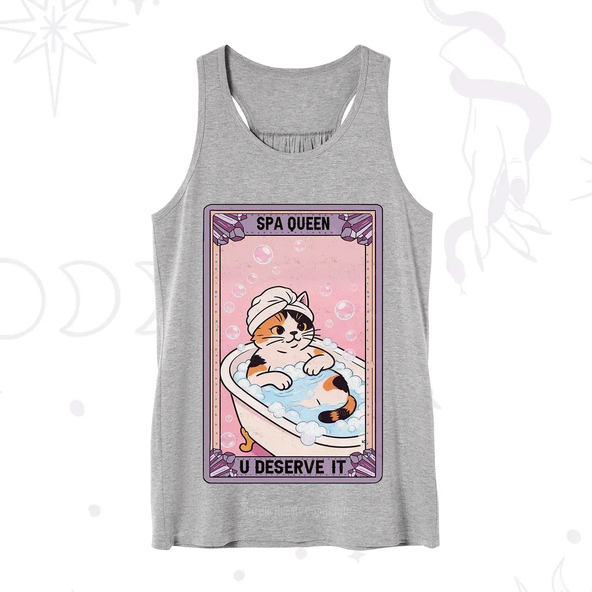 Purplehecate The Spa Queen Cat Tarot Tank