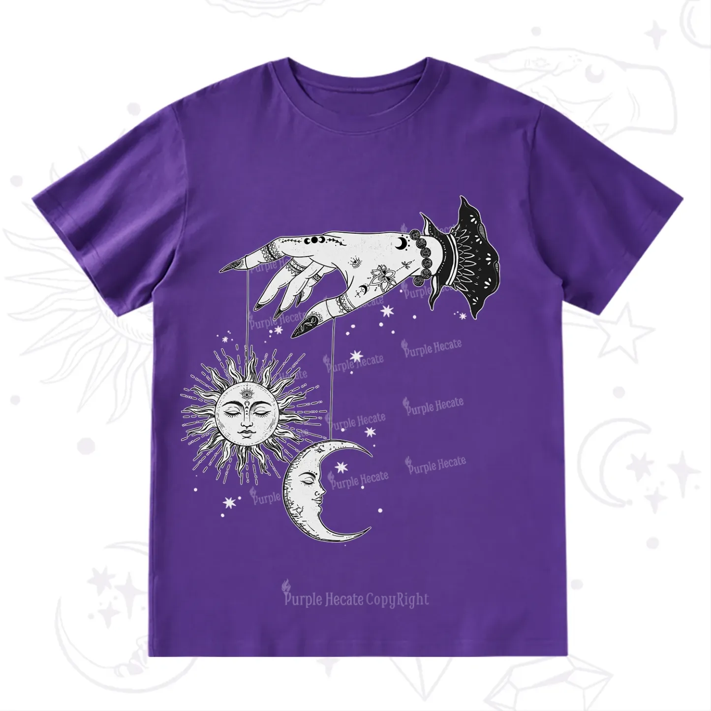 Purplehecate Witch's Sun and Moon T-Shirt