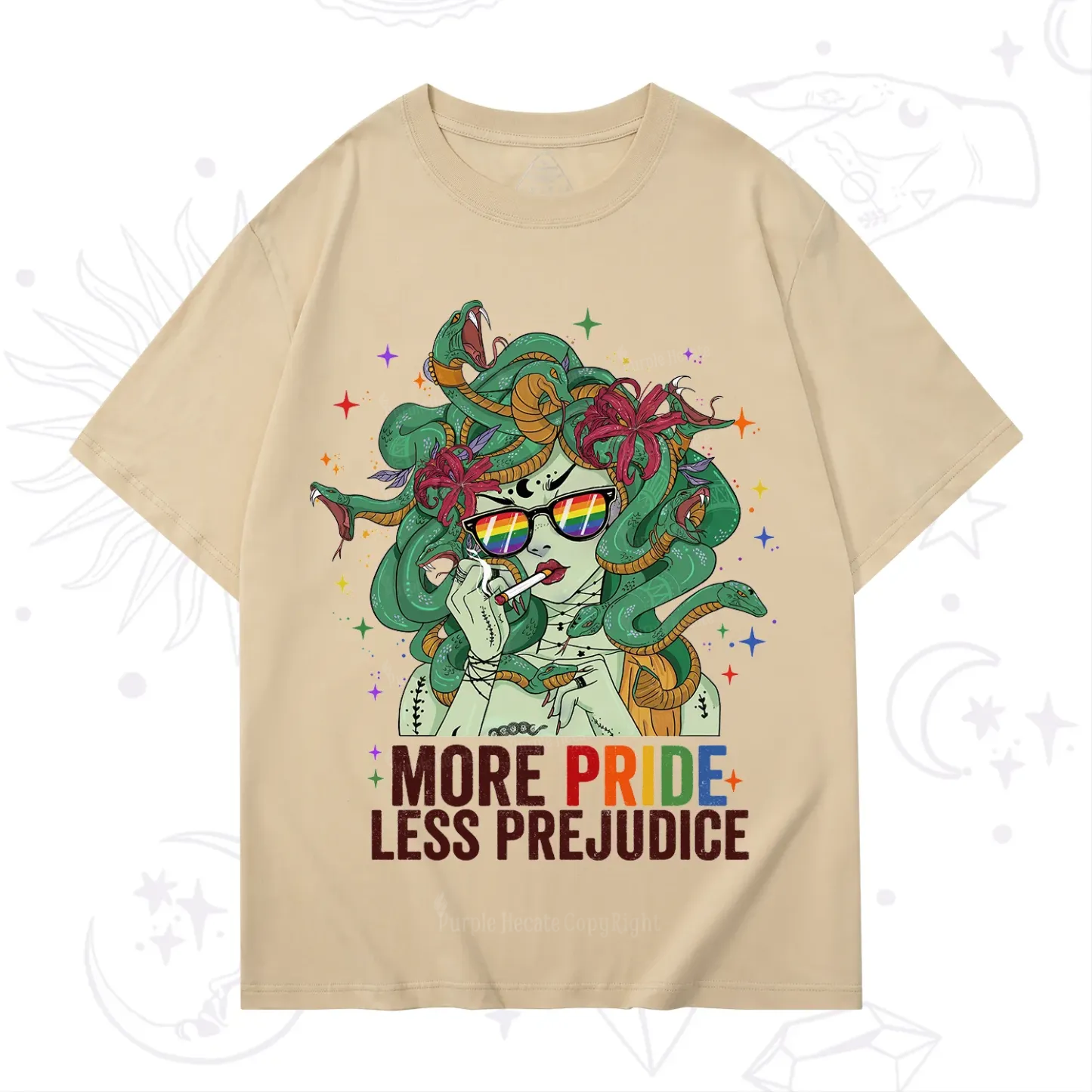 Purplehecate More Pride Less Prejudice Medusa T-Shirt