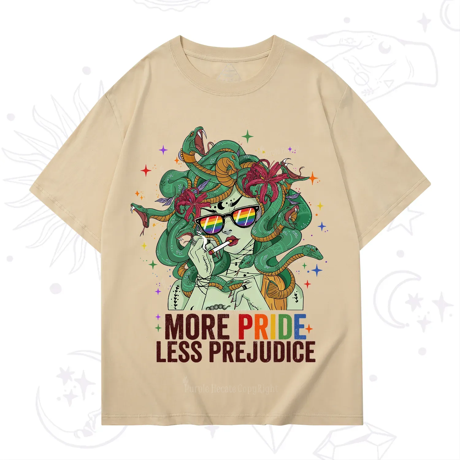 Purplehecate More Pride Less Prejudice Medusa T-Shirt