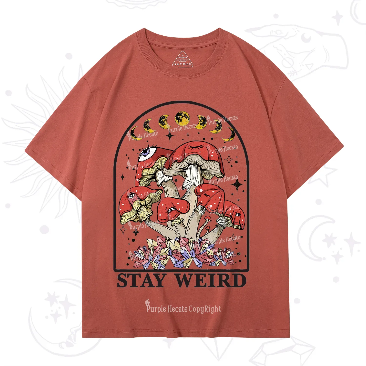 Purplehecate Stay Weird Mushroom T-Shirt