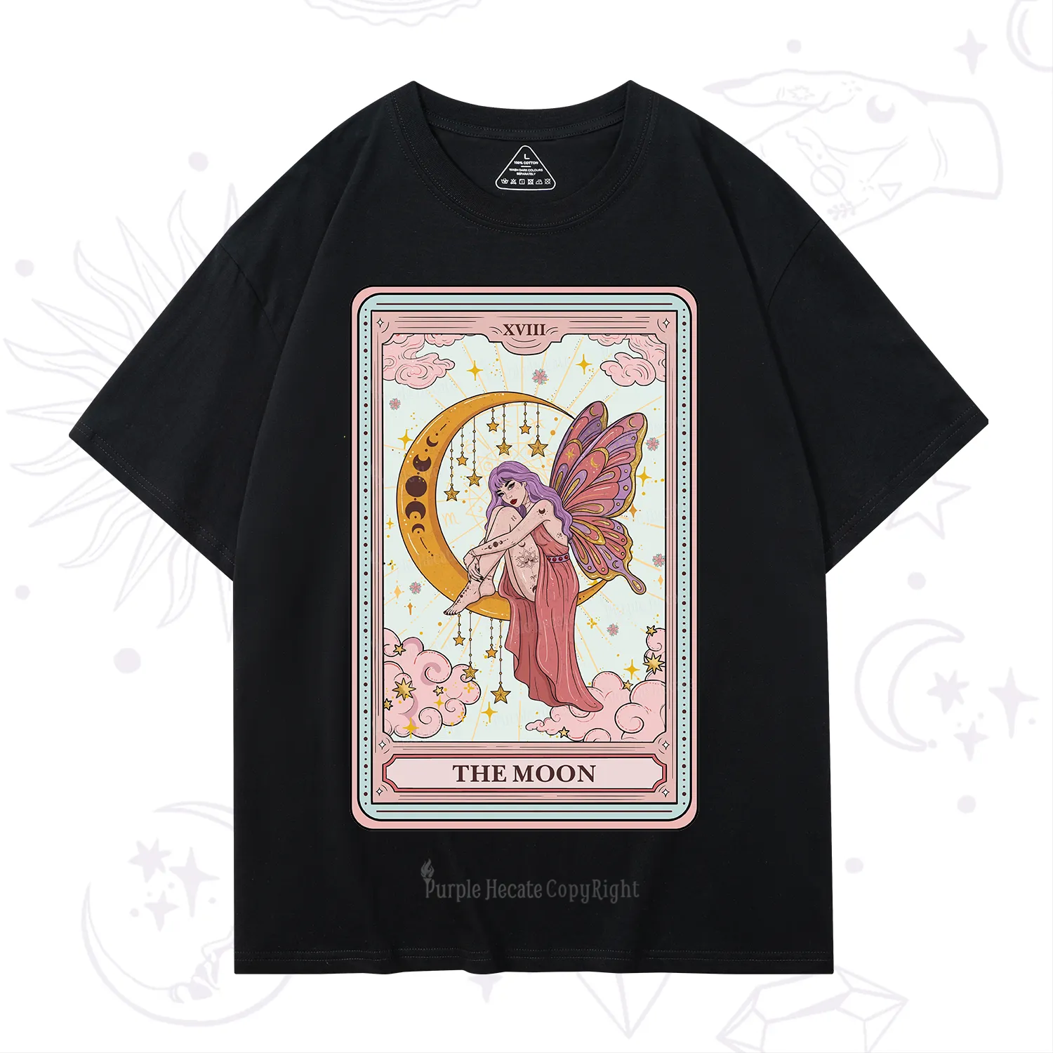 Purplehecate The Moon Tarot T-Shirt