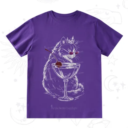 Purplehecate Martini Queen Cat T-Shirt