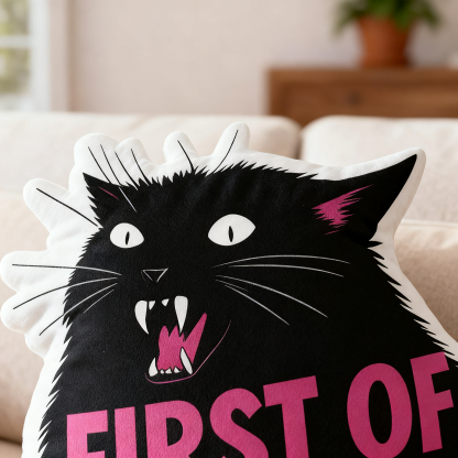 Purplehecate First Of All I'm A Delight Cat Pillow
