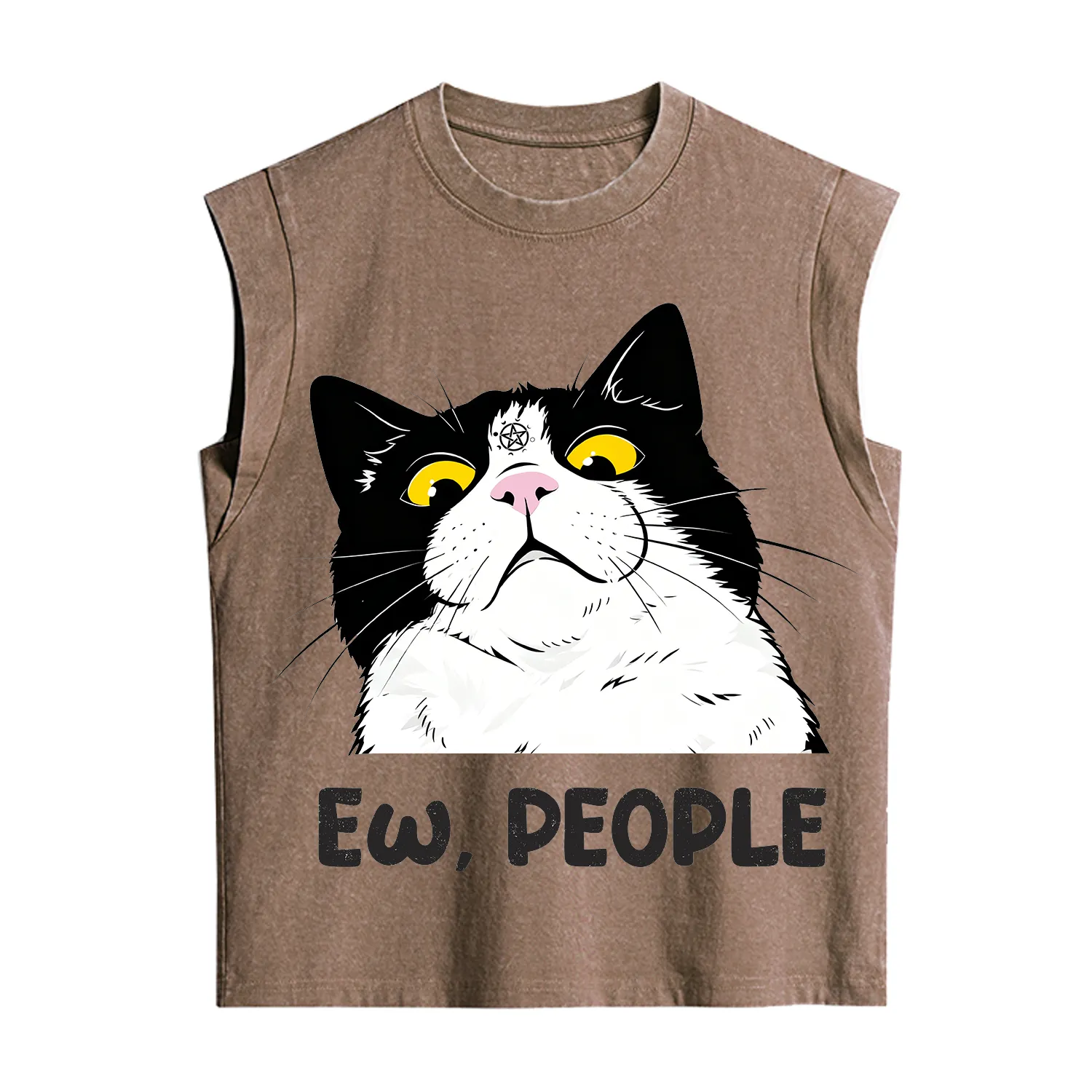 Purplehecate Ew People Cat Vintage Washed Tank