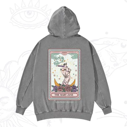 Purplehecate The Mary Jane Tarot Washed Hoodie