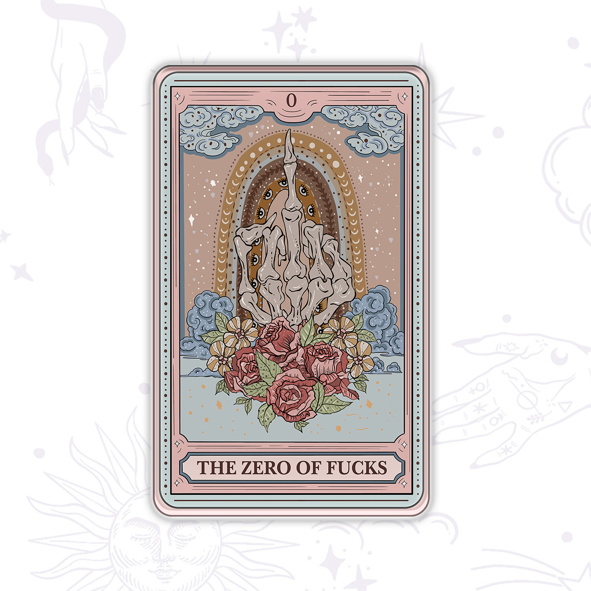 Purplehecate The Zero Of Fucks Tarot Magnet