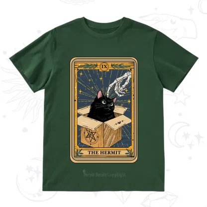 Purplehecate The Hermit Cat Tarot T-Shirt