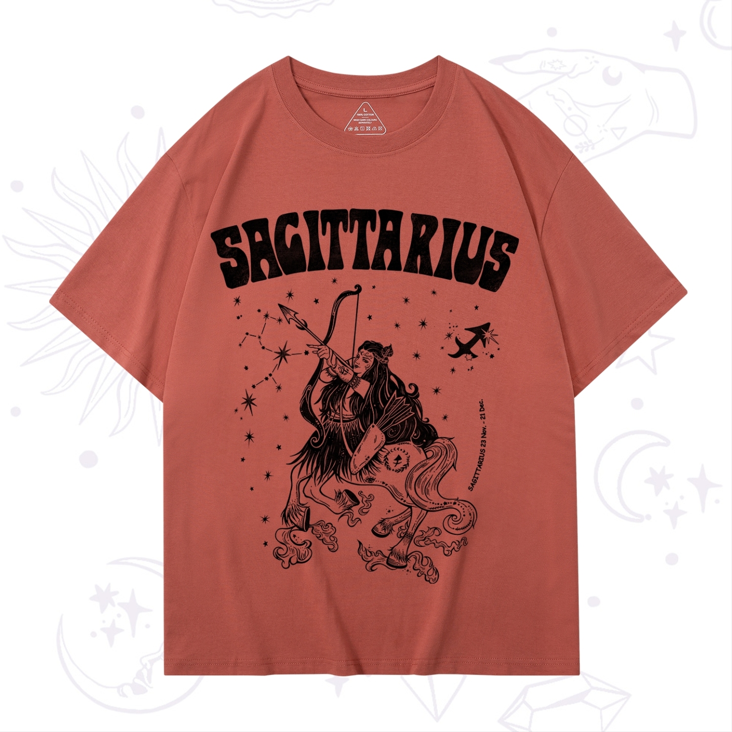 Purplehecate Sagittarius Zodiac Glyphs T-Shirt