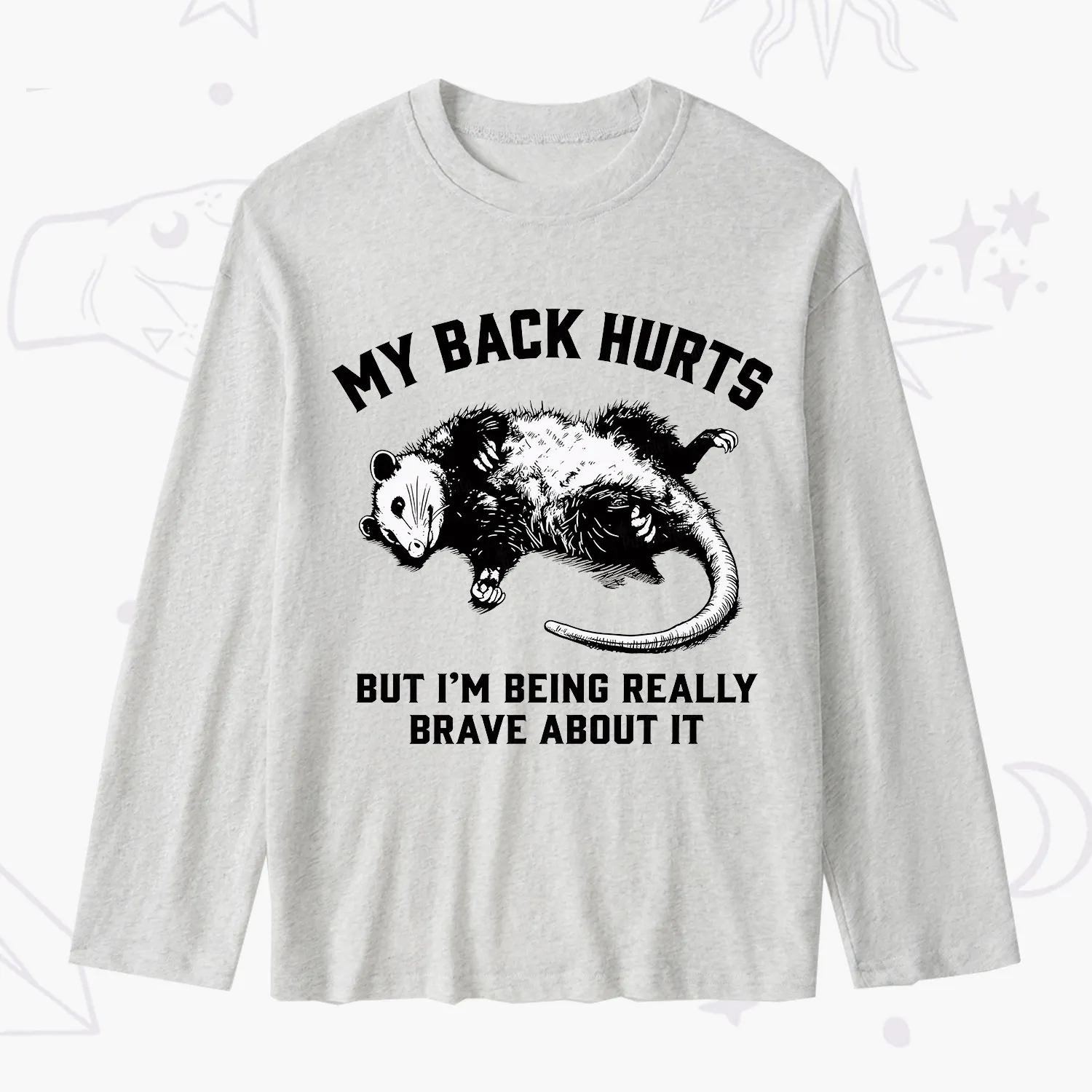 Purplehecate My Back Hurts But I'm Being Really Brave About It Slub Long Sleeve T-Shirt