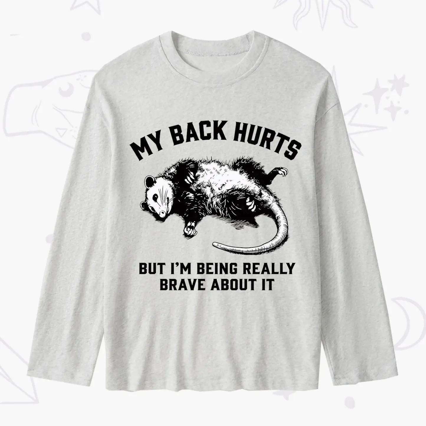 Purplehecate My Back Hurts But I'm Being Really Brave About It Slub Long Sleeve T-Shirt