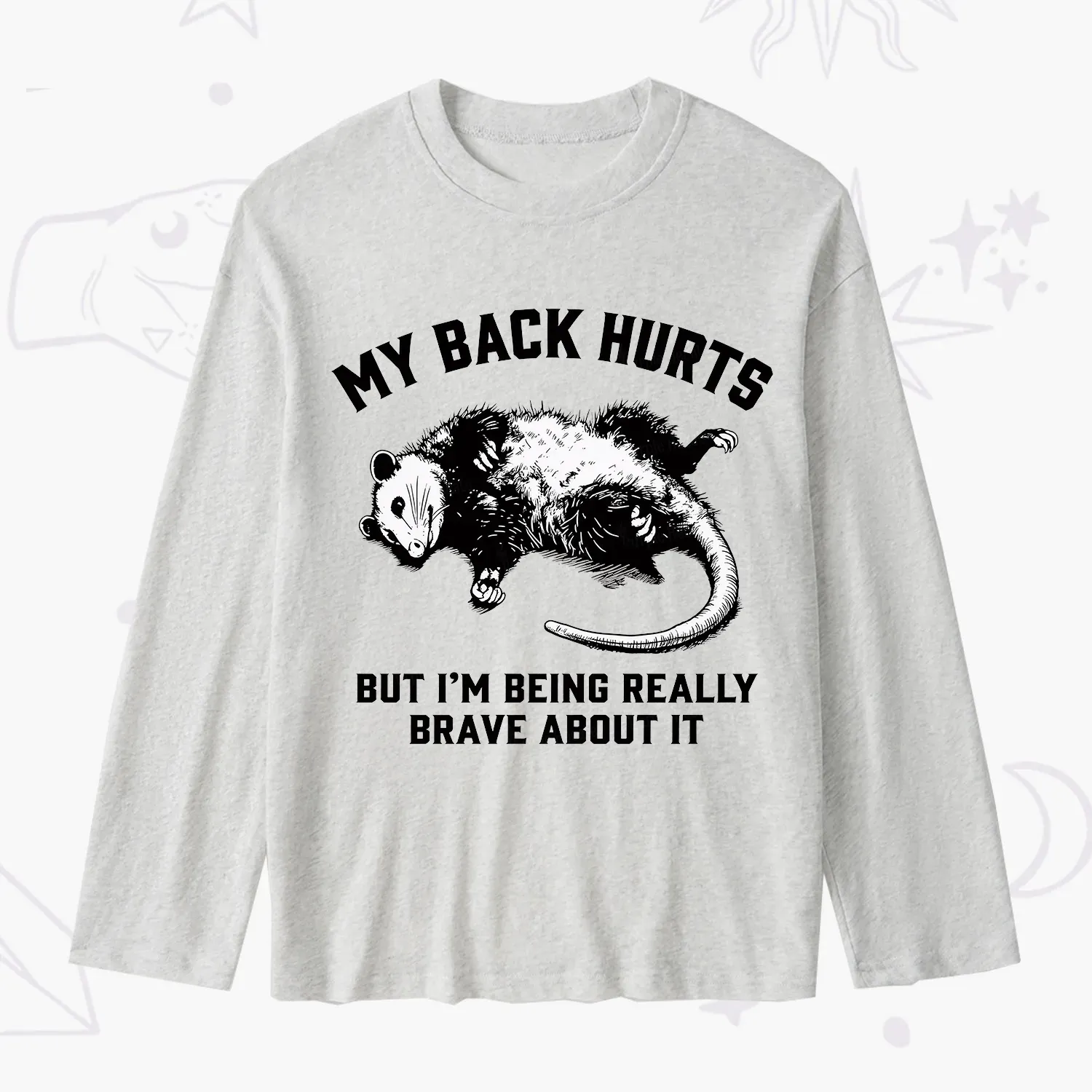 Purplehecate My Back Hurts But I'm Being Really Brave About It Slub Long Sleeve T-Shirt