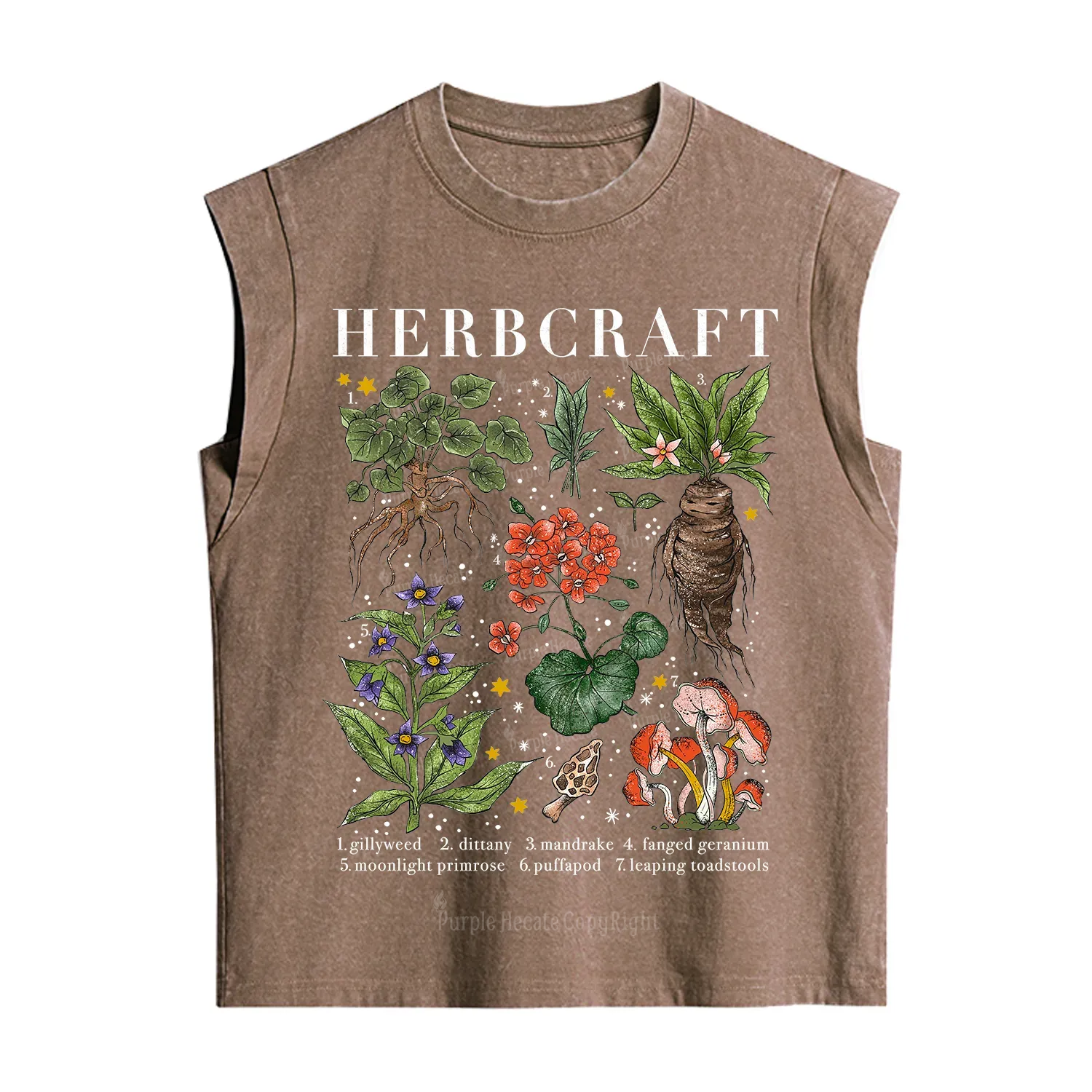 Purplehecate Magical Herbcraft Vintage Washed Tank
