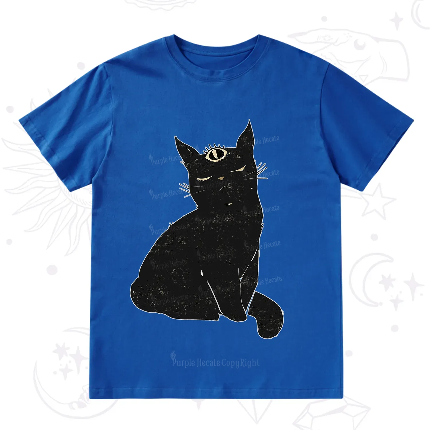 Purplehecate Third Eye Black Cat T-Shirt