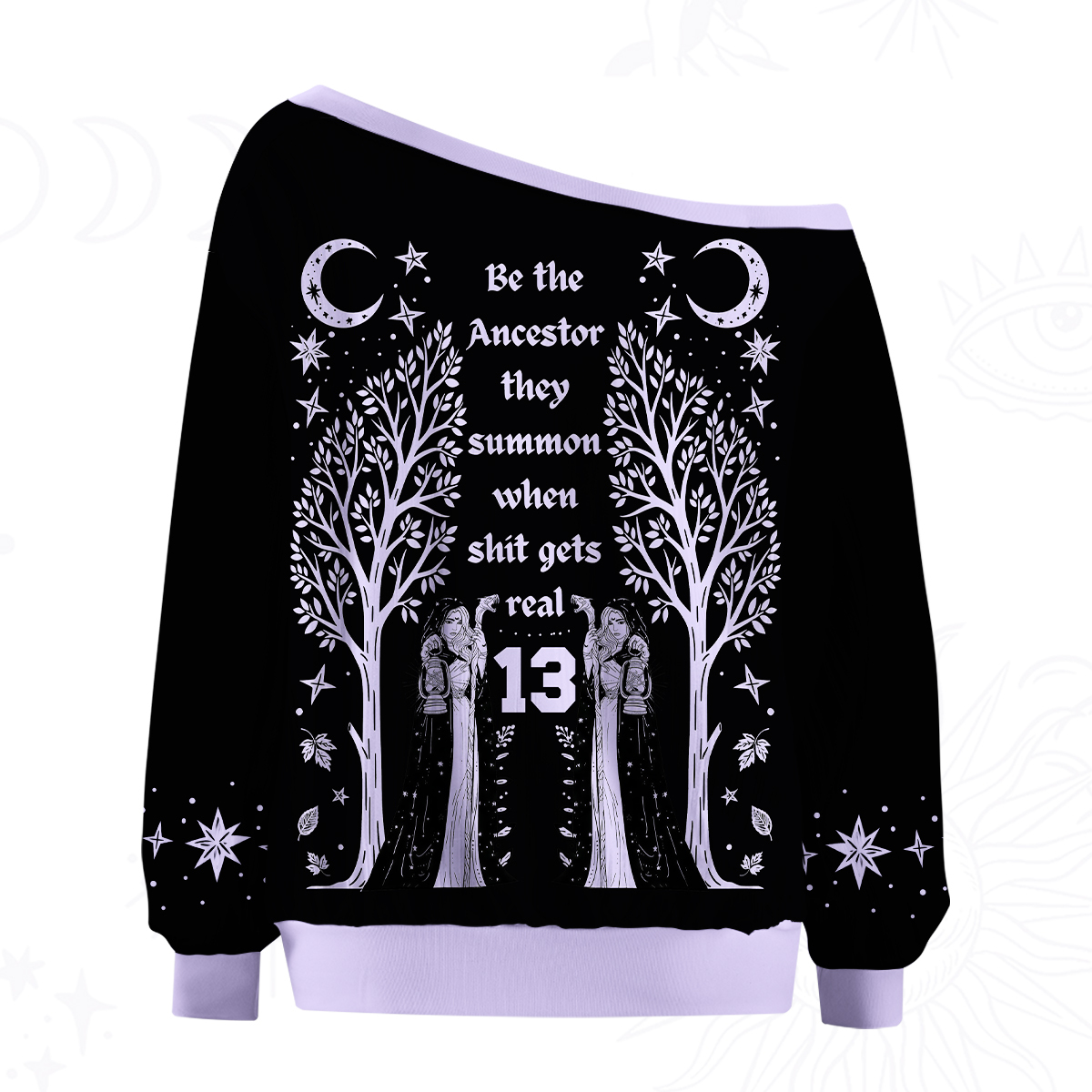 Purplehecate Be The Ancestor They Summon When Shit Gets Real Off The Shoulder Graphic Jersey