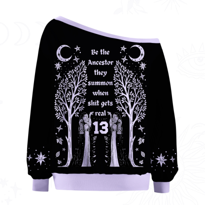 Purplehecate Be The Ancestor They Summon When Shit Gets Real Off The Shoulder Graphic Jersey