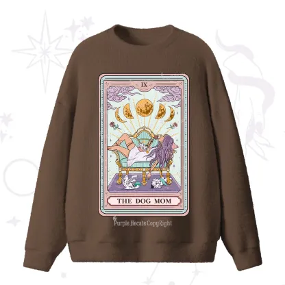 Purplehecate The Dog Mom Tarot Fuzzy Ugly Sweater
