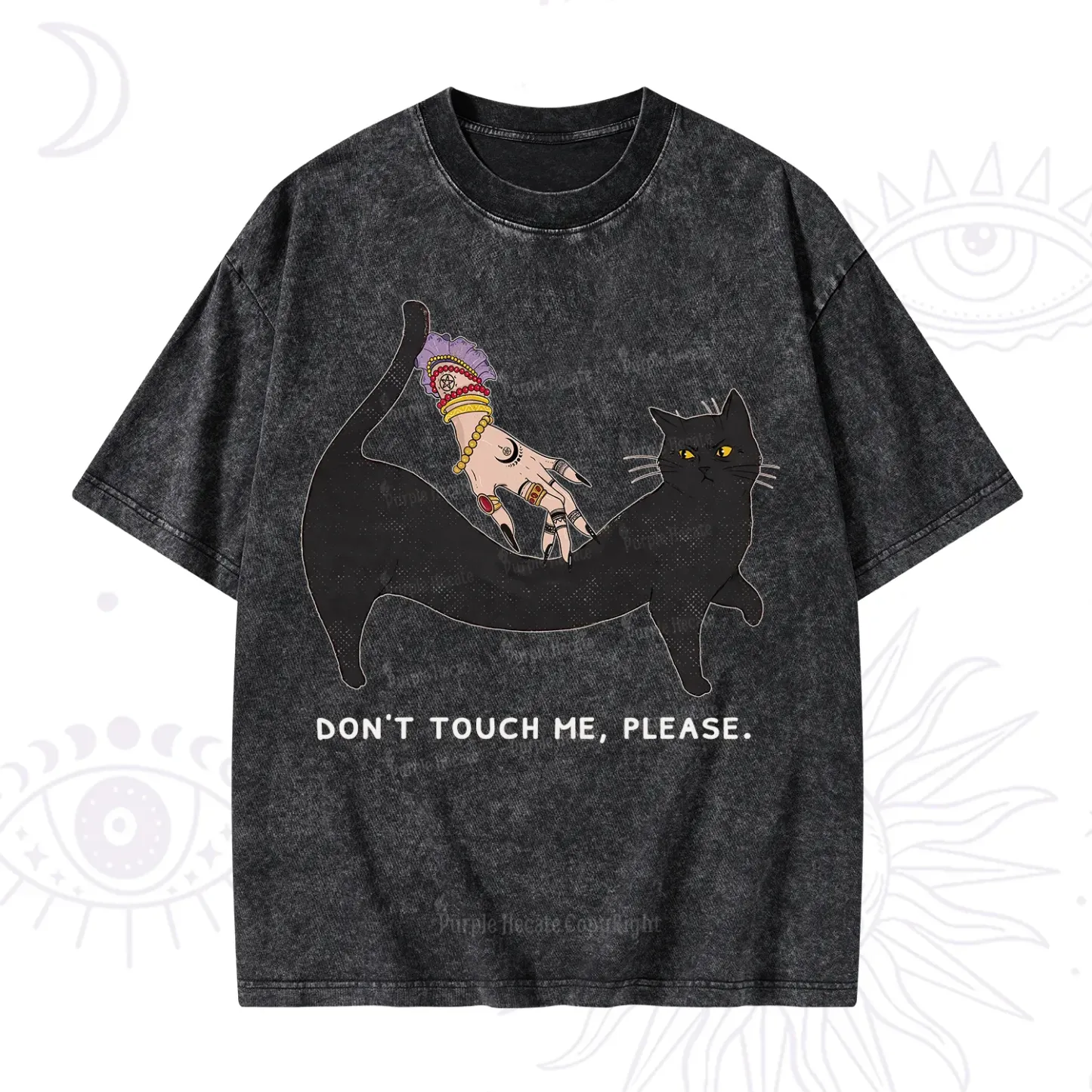 Purplehecate Don't Touch Me Washed T-Shirt