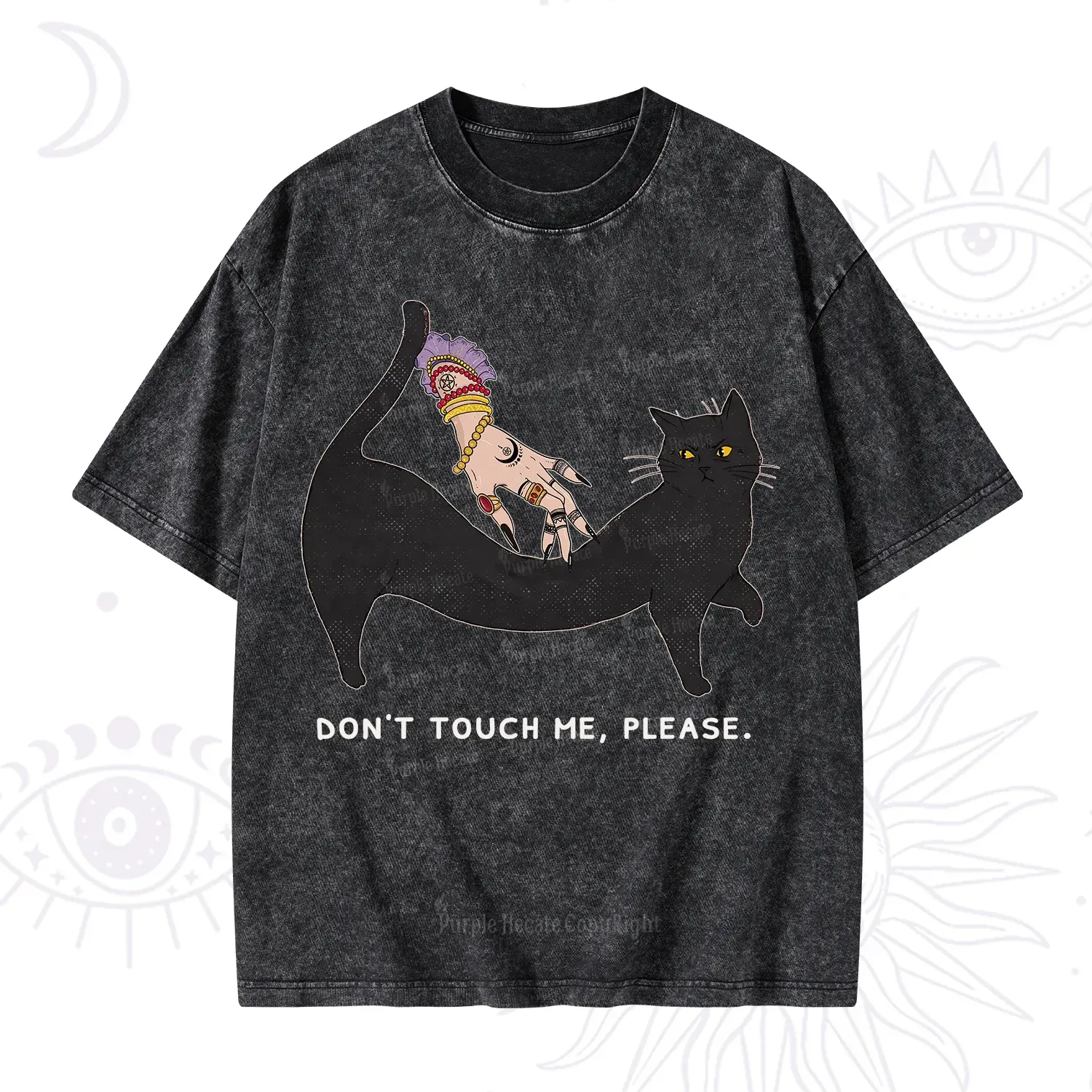 Purplehecate Don't Touch Me Washed T-Shirt
