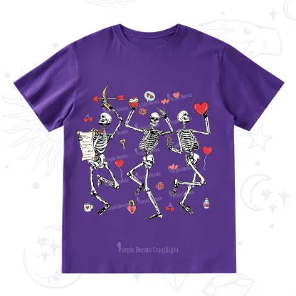 Purplehecate Skeleton Dancing Valentine T-Shirt