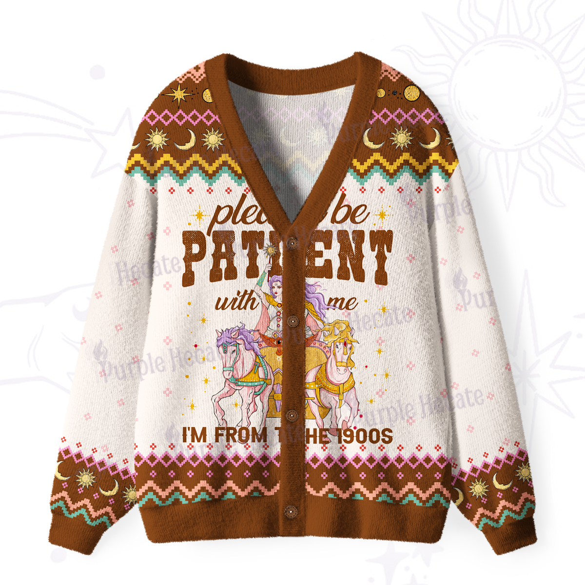 Purplehecate Please Be Patient With Me I'm From The 1900s Ugly Cardigan Sweaters