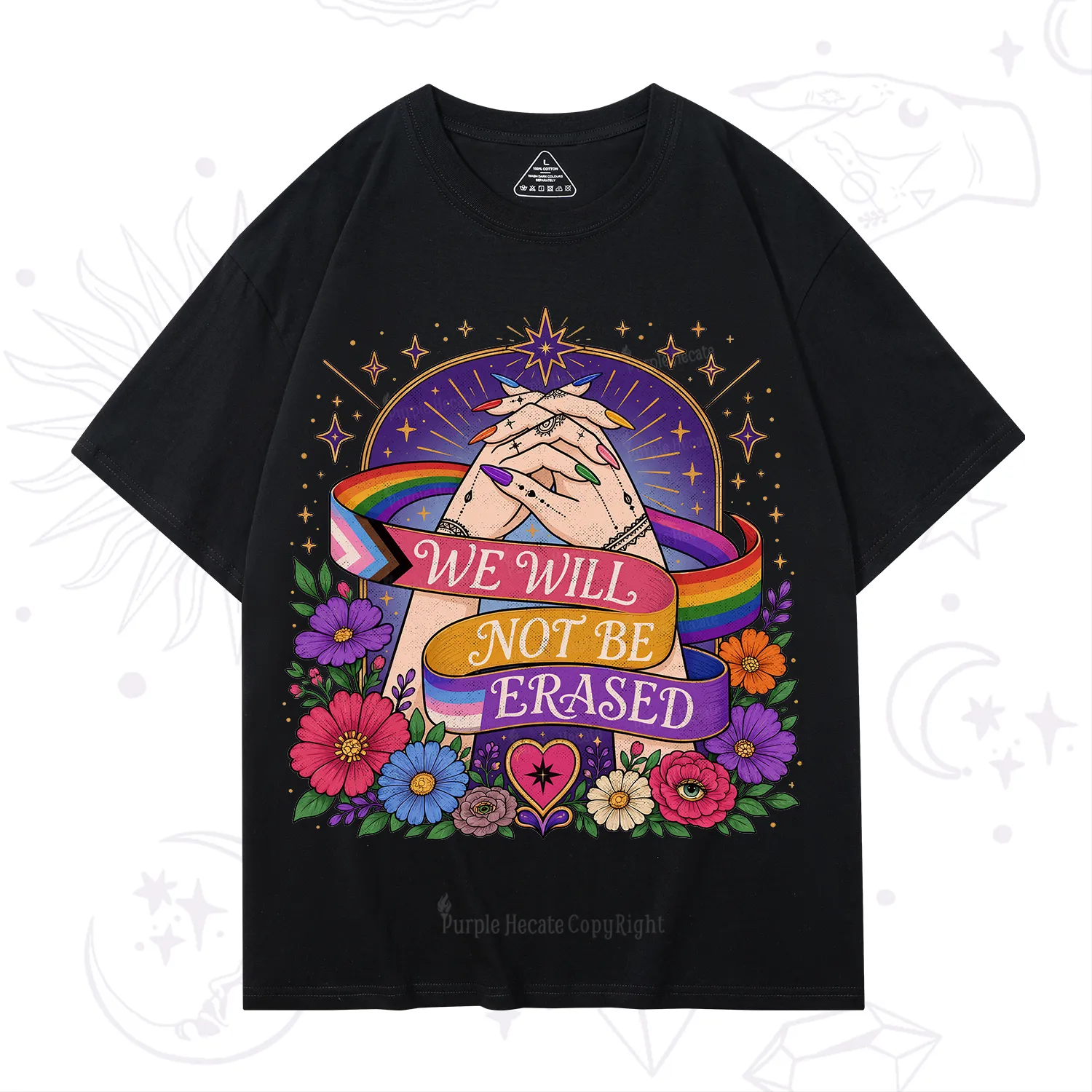 Purplehecate We Will Not Be Erased Pride T-Shirt