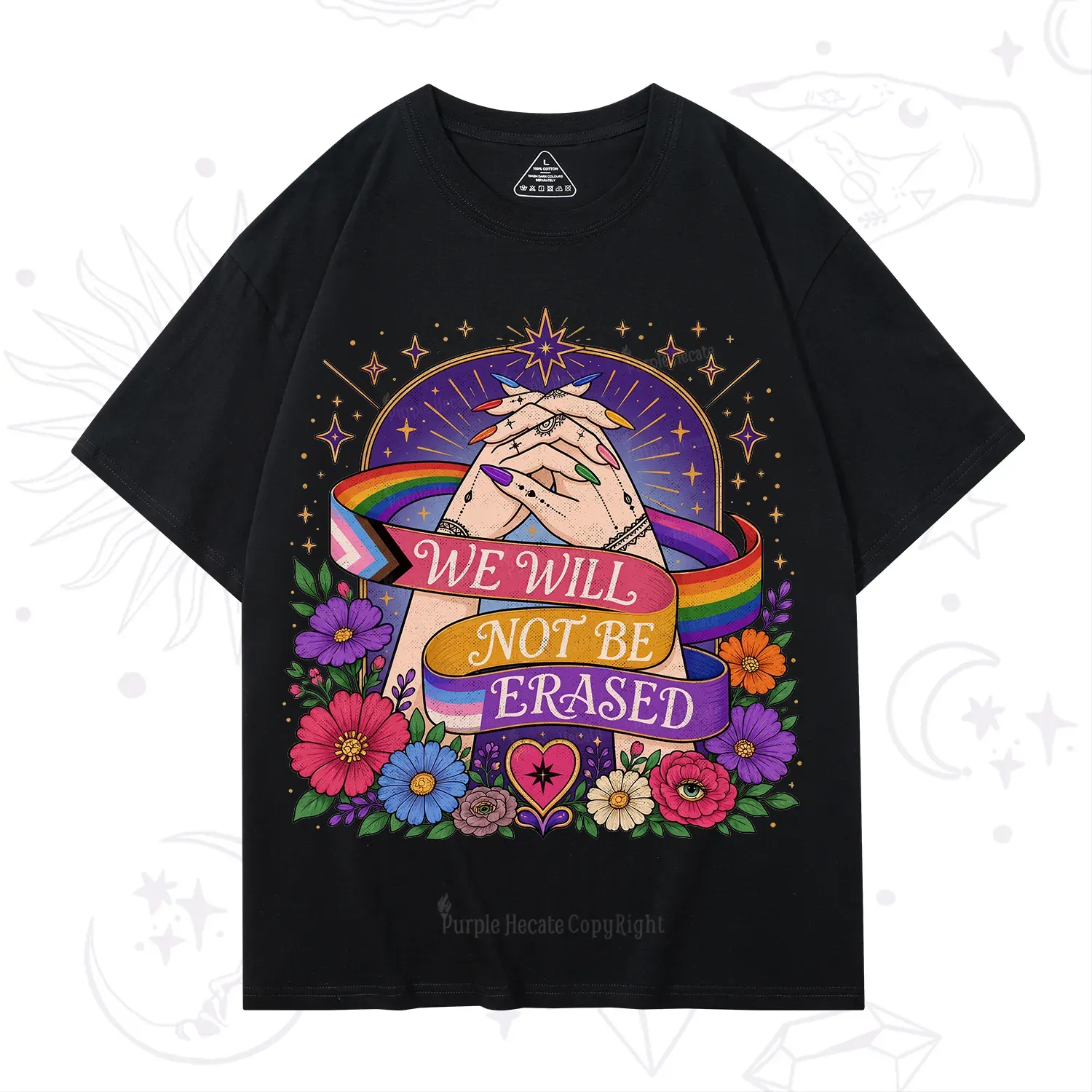 Purplehecate We Will Not Be Erased Pride T-Shirt