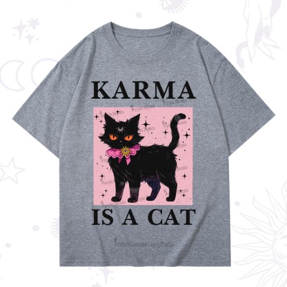 Purplehecate Karma Is A Cat T-Shirt