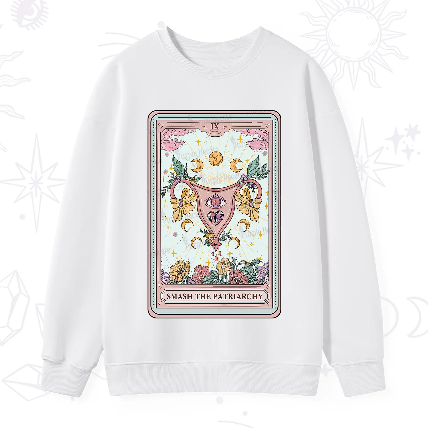 Purplehecate The Smash the Patriarchy Tarot Sweatshirt