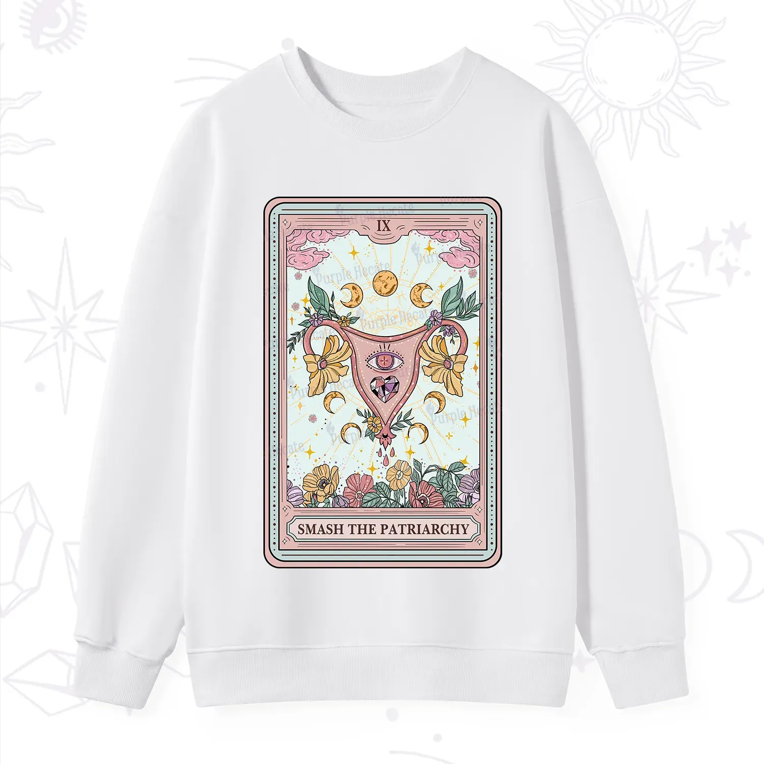 Purplehecate The Smash the Patriarchy Tarot Sweatshirt